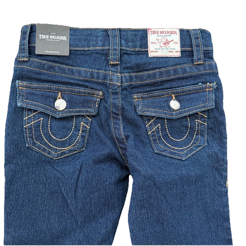 NWT True Religion Girls Geno Relaxed Slim Denim Jeans Size 6 Adjustable Waist - Picture 3 of 5